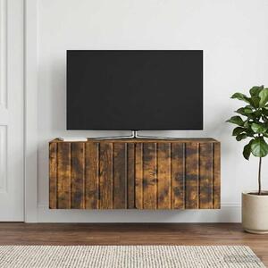 Fali TV szekrény 78,5 x 31 x 30 cm Füstös Tölgy Szerelt Fa