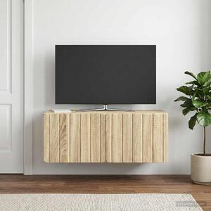 Fali TV szekrény 78,5 x 31 x 30 cm Sonoma Tölgy Szerelt Fa