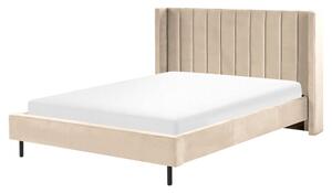 Ágy Bársony VILLETTE 160 x 200 cm Bézs