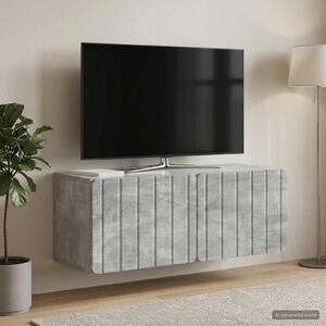Fali TV szekrény 78,5 x 31 x 30 cm Betonszürke Szerelt Fa