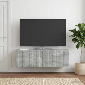 Fali TV szekrény 98 x 31 x 30 cm Betonszürke Szerelt Fa