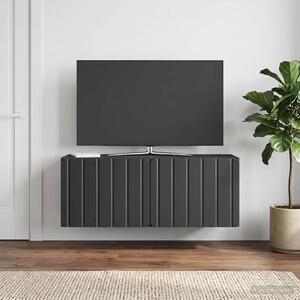 Fali TV szekrény 78,5 x 31 x 30 cm Fekete Szerelt Fa