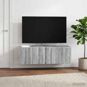 Fali TV szekrény 98 x 31 x 30 cm Szürke Sonoma Szerelt Fa
