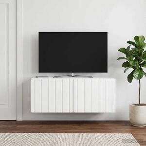 Fali TV szekrény 78,5 x 31 x 30 cm Magasfényű Fehér Szerelt Fa