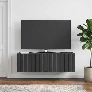 Fali TV szekrény 98 x 31 x 30 cm Fekete Szerelt Fa