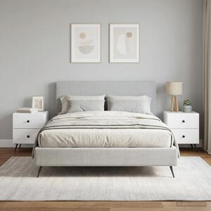 Éjjeliszekrény 2 db Magasfényű Fehér 43 x 34,5 x 47,5 cm