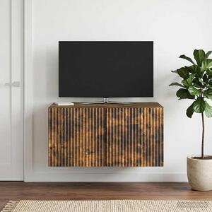 Fali TV szekrény 59,5 x 41 x 30 cm Füstös Tölgy Szerelt Fa
