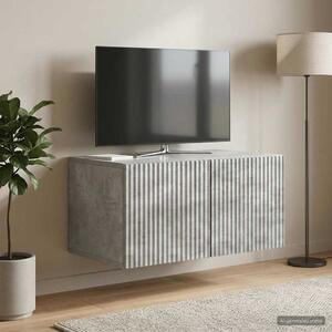 Fali TV szekrény 59,5 x 41 x 30 cm Betonszürke Szerelt Fa