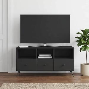 TV szekrény fiókkal Fekete 102 x 34,5 x 50 cm Szerelt Fa