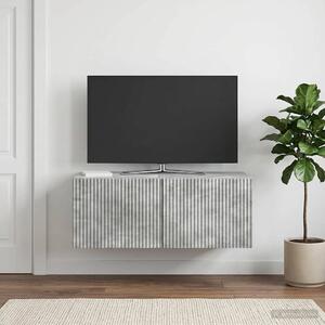 Fali TV szekrény 78,5 x 41 x 30 cm Betonszürke Szerelt Fa