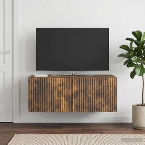 Fali TV szekrény 78,5 x 41 x 30 cm Füstös Tölgy Szerelt Fa