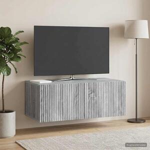 Fali TV szekrény 78,5 x 41 x 30 cm Szürke Sonoma Szerelt Fa