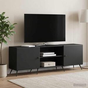 TV szekrény 150 x 31 x 50 cm Fekete Szerelt Fa