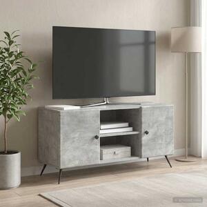 TV szekrény 102 x 34,5 x 50 cm Betonszürke Szerelt Fa