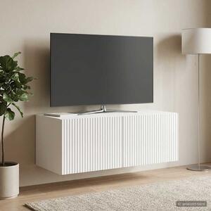 Fali TV szekrény 78,5 x 41 x 30 cm Magasfényű Fehér Szerelt Fa