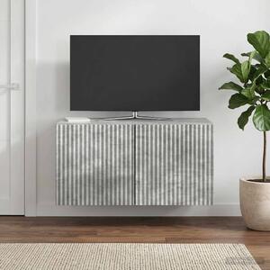 Fali TV szekrény 59,5 x 31 x 30 cm Betonszürke Szerelt Fa