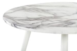 Fehér márványhatású étkezőasztal 120 x 70 cm GUTIERE