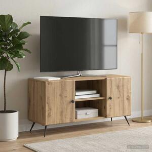 TV szekrény 102 x 34,5 x 50 cm Kézműves Tölgy Szerelt Fa