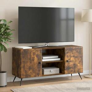 TV szekrény 102 x 34,5 x 50 cm Füstös Tölgy Szerelt Fa