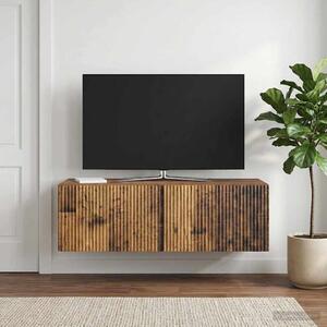 Fali TV szekrény 98 x 41 x 30 cm Antik Fa Szerelt Fa