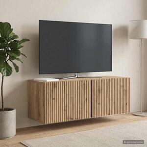 Fali TV szekrény 78,5 x 31 x 30 cm Kézműves Tölgy Szerelt Fa
