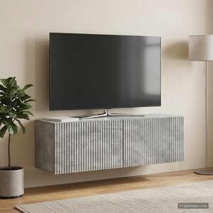 Fali TV szekrény 98 x 31 x 30 cm Betonszürke Szerelt Fa