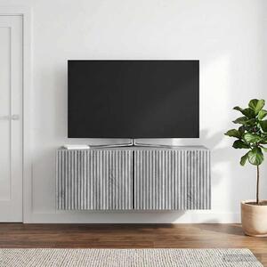 Fali TV szekrény 78,5 x 31 x 30 cm Szürke Sonoma Szerelt Fa