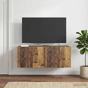 Fali TV szekrény 78,5 x 31 x 30 cm Antik Fa Szerelt Fa