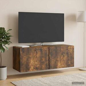 Fali TV szekrény 78,5 x 31 x 30 cm Füstös Tölgy Szerelt Fa