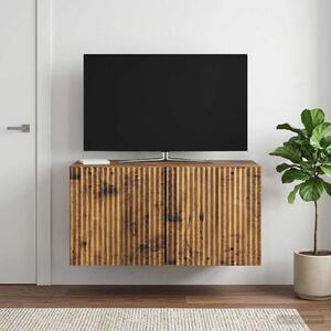 Fali TV szekrény 59,5 x 31 x 30 cm Antik Fa Szerelt Fa