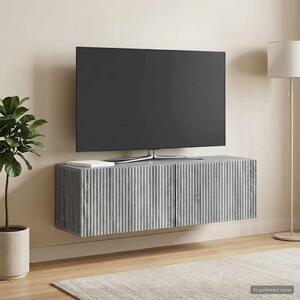 Fali TV szekrény 98 x 31 x 30 cm Szürke Sonoma Szerelt Fa