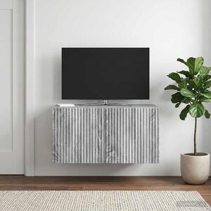 Fali TV szekrény 59,5 x 31 x 30 cm Szürke Sonoma Szerelt Fa