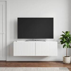 Fali TV szekrény 98 x 31 x 30 cm Magasfényű Fehér Szerelt Fa