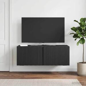 Fali TV szekrény 78,5 x 31 x 30 cm Fekete Szerelt Fa