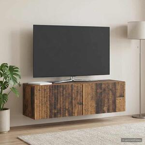 Fali TV szekrény 98 x 31 x 30 cm Antik Fa Szerelt Fa