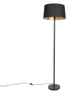 Okos állólámpa fekete fekete árnyékolóval 45 cm, Wi-Fi-vel, A60 - Simplo