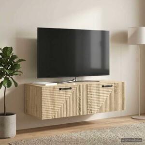 Fali TV szekrény Sonoma Tölgy 98 x 41 x 30 cm Szerelt Fa