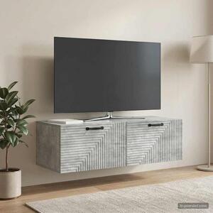 Fali TV szekrény Betonszürke 98 x 41 x 30 cm Szerelt Fa