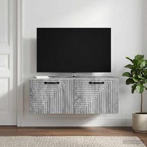 Fali TV szekrény Szürke Sonoma 78,5 x 41 x 30 cm Szerelt Fa
