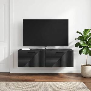 Fali TV szekrény Fekete 98 x 41 x 30 cm Szerelt Fa