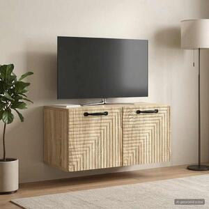 Fali TV szekrény Sonoma Tölgy 59,5 x 31 x 30 cm Szerelt Fa