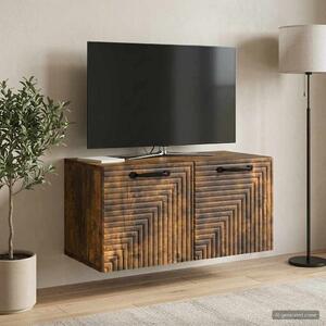 Fali TV szekrény Füstös Tölgy 59,5 x 31 x 30 cm Szerelt Fa