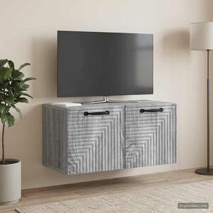Fali TV szekrény Szürke Sonoma 59,5 x 31 x 30 cm Szerelt Fa
