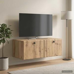 Fali TV szekrény 78,5 x 41 x 30 cm Kézműves Tölgy Szerelt Fa