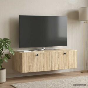 Fali TV szekrény 98 x 41 x 30 cm Sonoma Tölgy Szerelt Fa