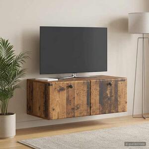 Fali TV szekrény 78,5 x 41 x 30 cm Antik Fa Szerelt Fa