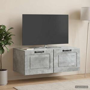 Fali TV szekrény Betonszürke 78,5 x 41 x 30 cm Szerelt Fa