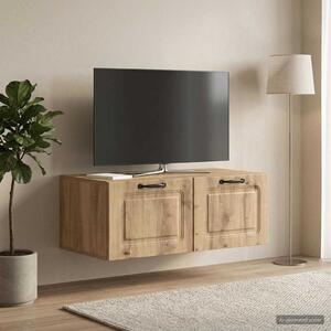 Fali TV szekrény 78,5 x 41 x 30 cm Kézműves Tölgy Szerelt Fa