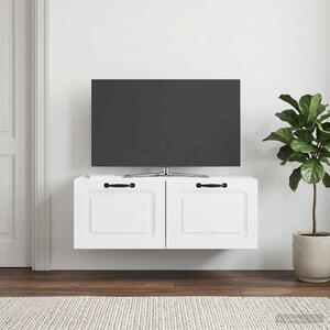 Fali TV szekrény Magasfényű Fehér 78,5 x 41 x 30 cm Szerelt Fa