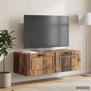 Fali TV szekrény Antik Fa 98 x 41 x 30 cm Szerelt Fa